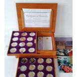 The Queen Elizabeth II Golden Jubilee Collection, 24 coin set of Silver Proof Crowns issued from the