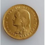 A 10 Guilders (Gulden) Netherlands Wilhelmina Young Head gold (.900) coin, 1897, 6.7g