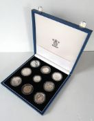 A cased Royal Mint Second World War 50th Anniversary International (nine) Silver Coin Collection,