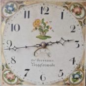 A Georgian oak longcase clock, the square painted dial inscribed, Jefferies Biggleswade, date
