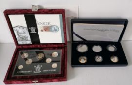 A Royal Mint UK 2007 Family Silver Collection, comprising six silver proof coins, cased with booklet