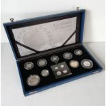 A cased Royal Mint 2006 Queen's 80th Birthday Collection, A Celebration in Silver comprising 13