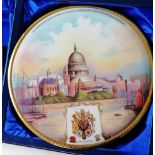 An Aynsley wall plaque of St Paul's Cathedral to commemorate the wedding of Charles, Prince of