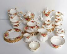 A fifty-piece Royal Albert Old Country Roses tea/coffee service and part dinner service