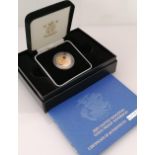 A Royal Mint gold proof full-sovereign, 2005, cased with original packaging