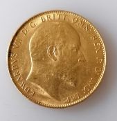 An Edwardian gold full-sovereign, 1910