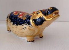 A Royal Crown Derby paperweight, Hippopotamus, limited edition 953/2500, CoA and original box, in