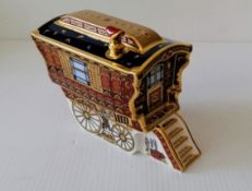 A Royal Crown Derby Ledge Wagon Gypsy Caravan, no.16/1250, exclusive to Govier's of Sidmouth, as new