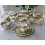 A Royal Doulton sixty-four piece English Renaissance, H.4972 part dinner and tea service comprising: