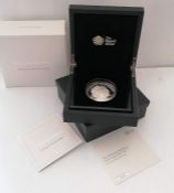 A 2017 Royal Mint limited edition Platinum Wedding Anniversary silver £10 5oz coin with CoA