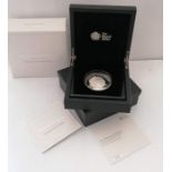 A 2017 Royal Mint limited edition Platinum Wedding Anniversary silver £10 5oz coin with CoA