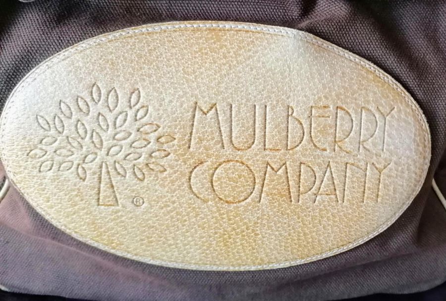 A Mulberry canvas bag with pigskin trimmings, woven leather straps with original cotton dust bag - Bild 3 aus 9