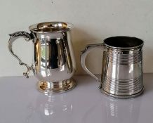 A George IV silver tankard with reeded decoration by Jonathan Hayne, London 1827