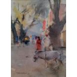 Trevor Chamberlain RSMA ROI (British b.1933) EARLY MORNING DUNGARPUR, INDIA, watercolour,