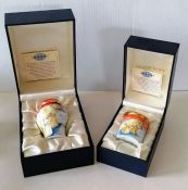 A Moorcroft enamel trinket box designed by Fiona Bakewell, c.2006, depicting polar bears, 'Making Tr