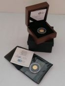 A 2009 50th Anniversary of the Mini £1 Gold Proof Coin, 1.24g, in original box, CoA