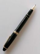 A Montblanc-Meisterstuck ballpoint pen with original box, needs refill, serial no. MV1047443
