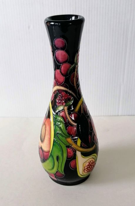 A Moorcroft vase in the 'Queens Choice' design by Emma Bossons, impressed and painted marks, 21 cm - Image 3 of 3