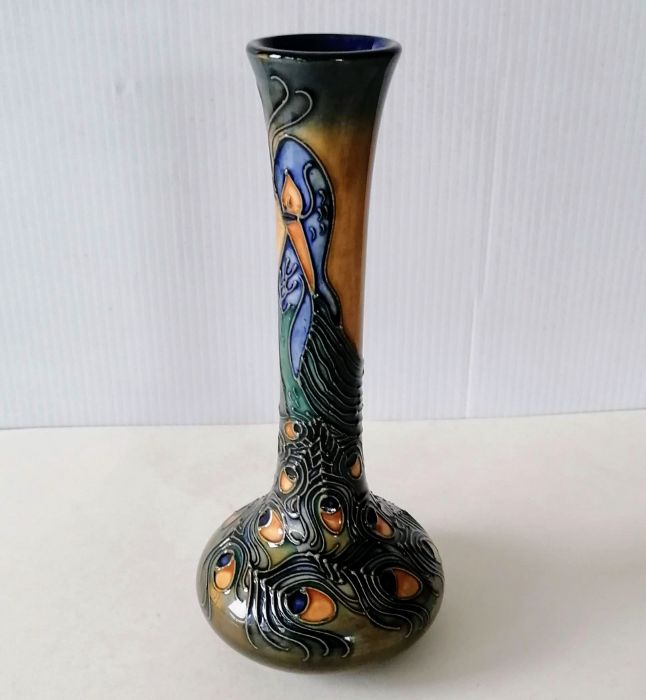 A Moorcroft Pottery phoenix pattern vase designed by Rachel Bishop, 21 cm H, c.1996