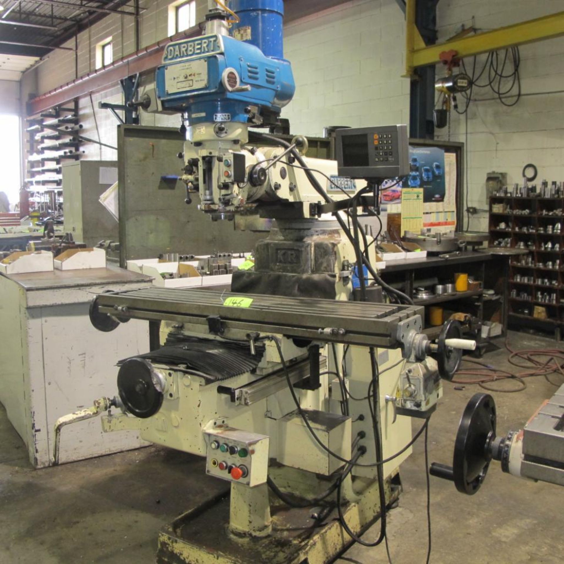 DARBERT MILL, POWER X, HEIDENHAIN 2 AX DRO, PDB, 12X54" POWER TABLE, 70-3600 RPM, 5 HP, SN 11541 - U - Image 3 of 7