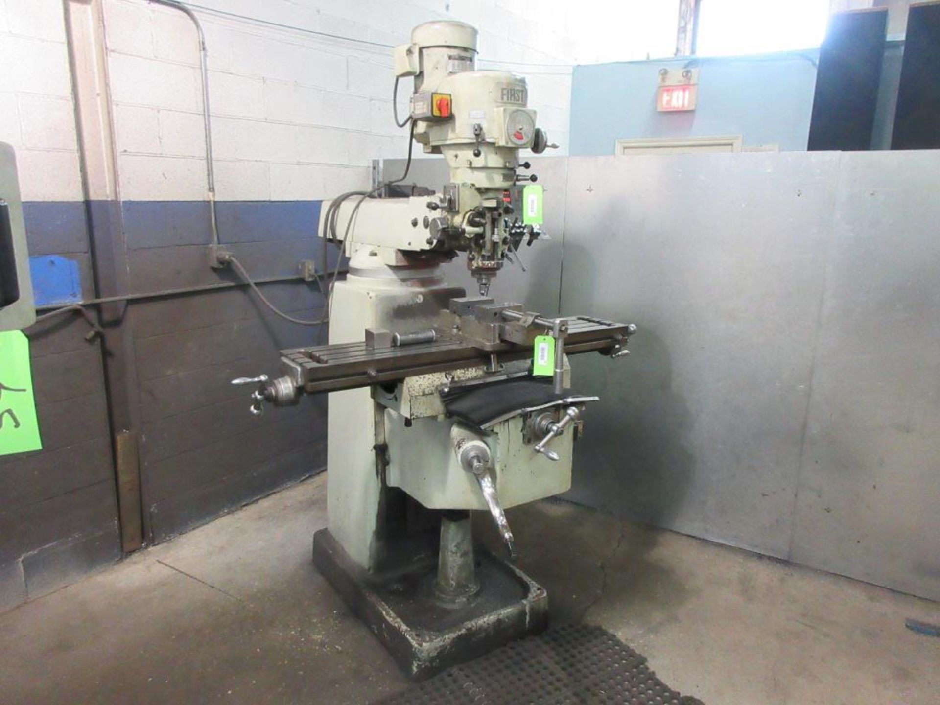 FIRST MILL MODEL LC185VS, 51”X10” TABLE, 60-4500 RPM, HEIDENHAIN 2 AXIS DRO, 3 HP, SN 71103315 (VISE - Image 2 of 6