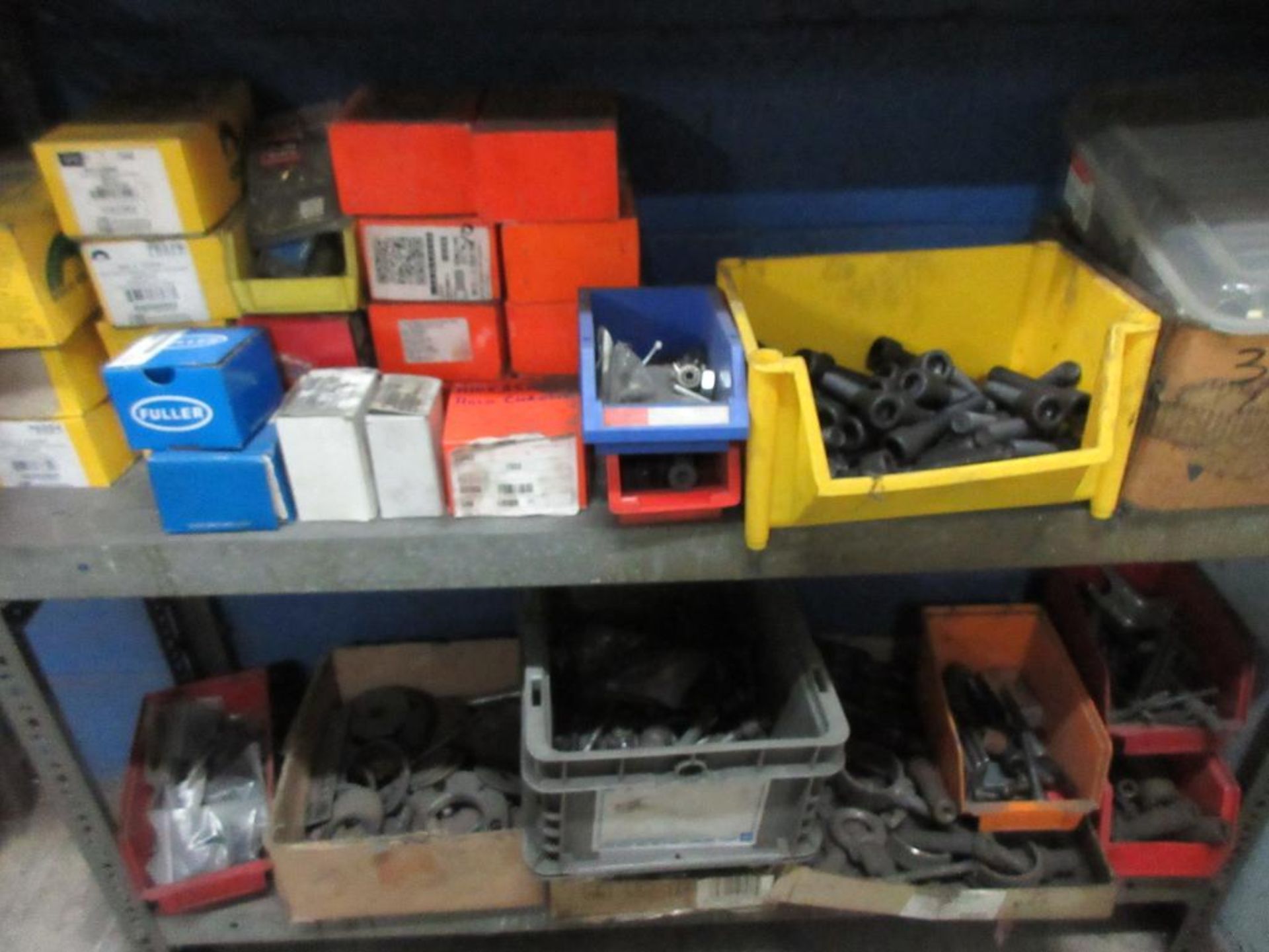 4 SHELVES ASSORTED HARDWARE, BOLTS, SCREWS ETC. - Image 6 of 10