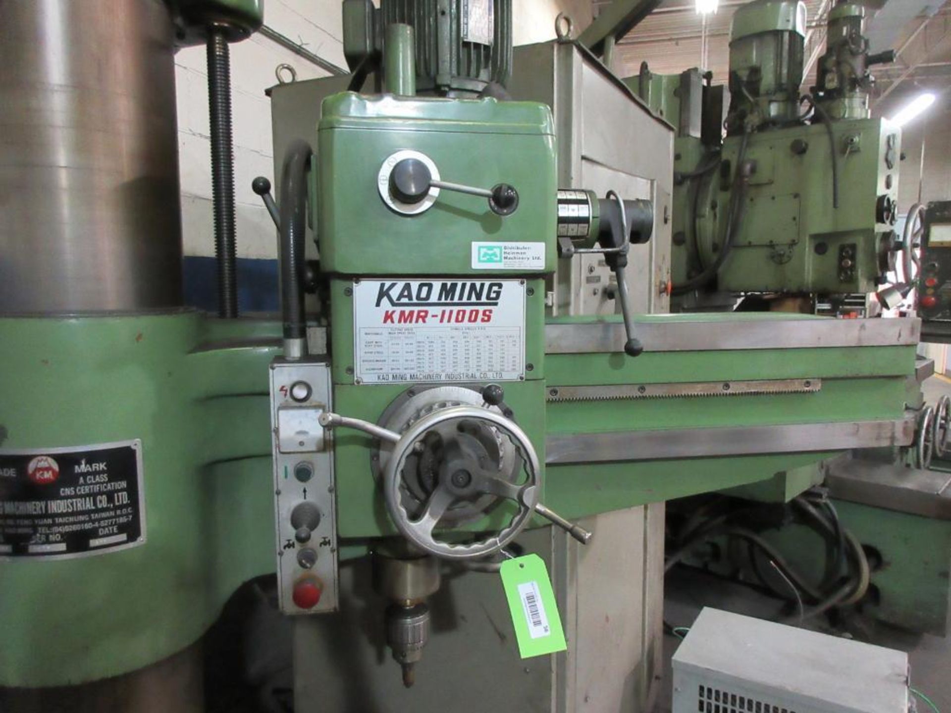 KAO MING 3’ RADIAL DRILL, MODEL KMR 1100 S, HD T SLOT BOX TABLE, 1998, SN 10294 - Image 2 of 4