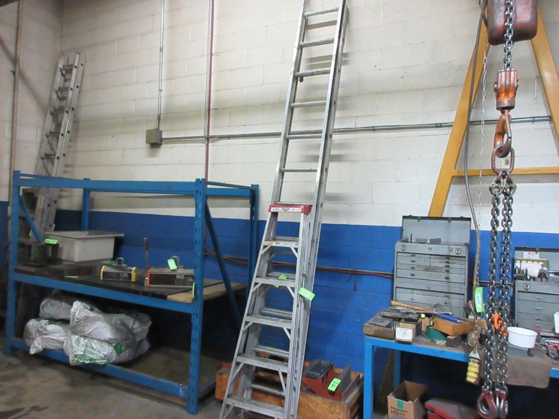 2 ALUMINUM LADDERS: 12 STEP AND 5 STEP