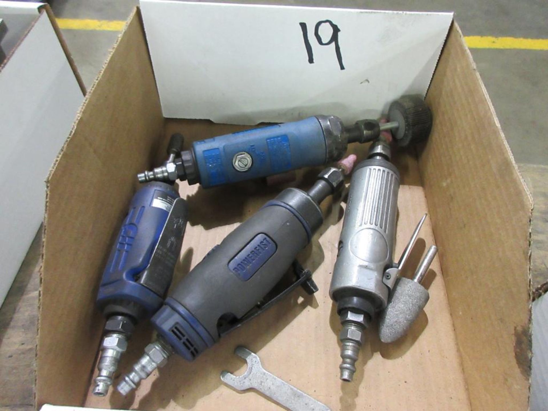 3 BOXES PNEUMATIC GRINDERS & WRENCH HAND TOOLS - Image 3 of 3