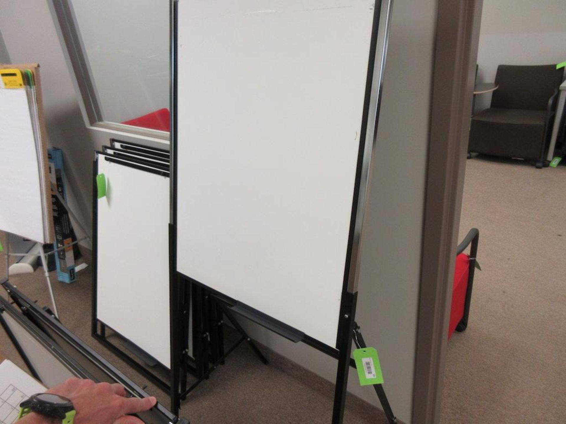 (3) WHITE BOARD EASELS, TELESCOPING, 26" X 36" - Image 2 of 2
