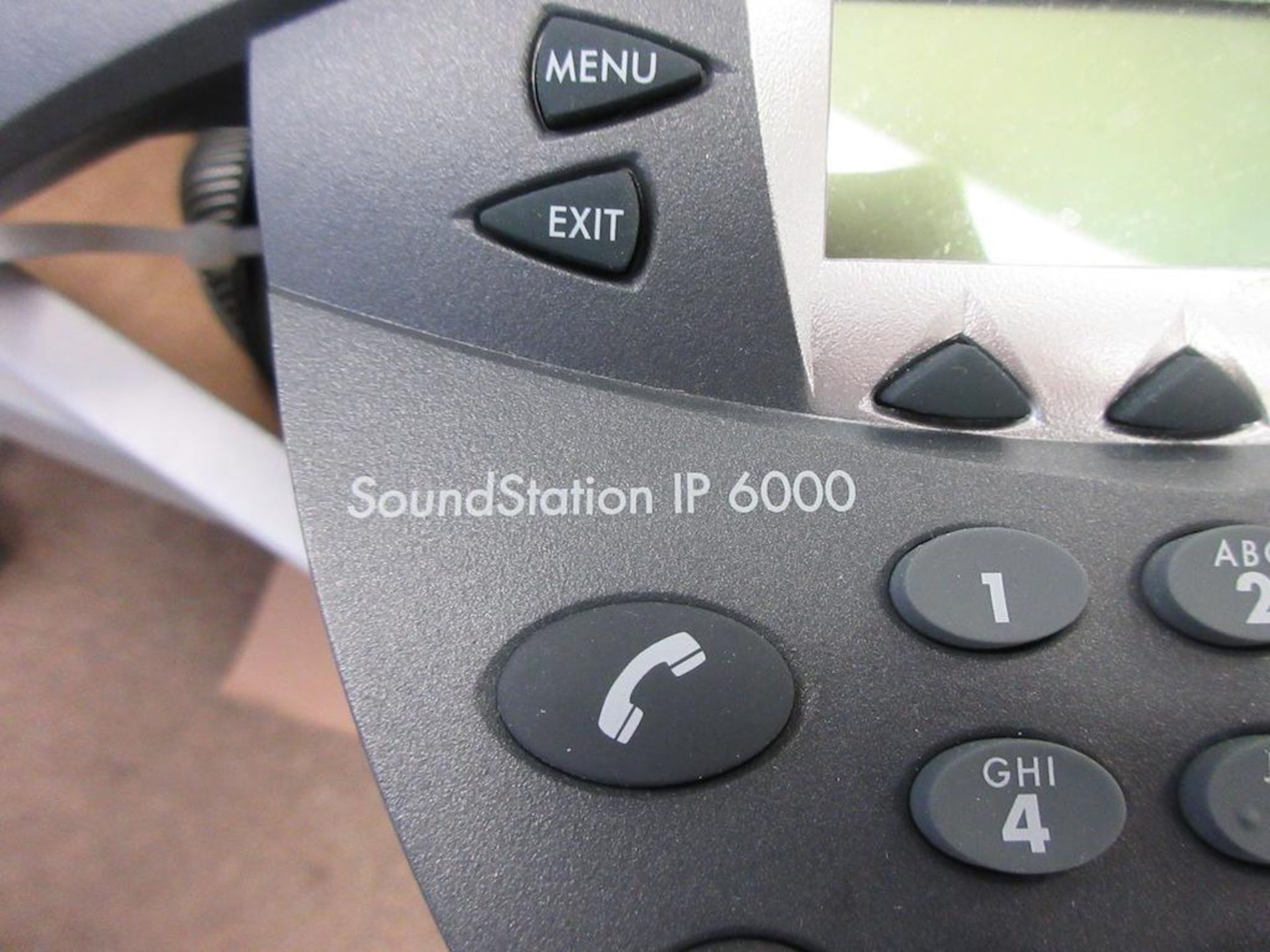 POLYCOM SOUNDSTATION IP 6000 CONFERENCE UNIT, (2) MICROPHONES, SN 0004F207DAD4 - Image 2 of 4