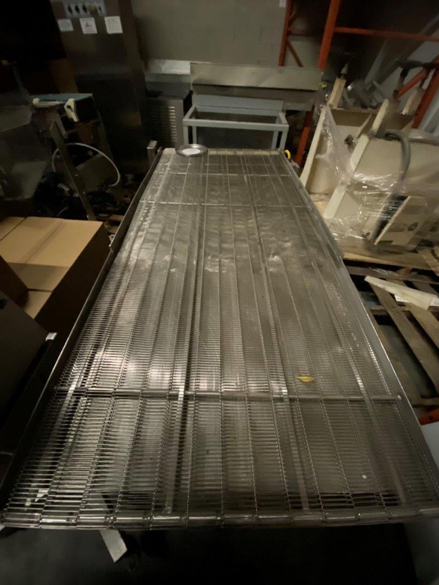 Wire mesh conveyor, 82" x 34" x 28", stainless, motorized, 230/460v (Exclusive rigging fee $75 will