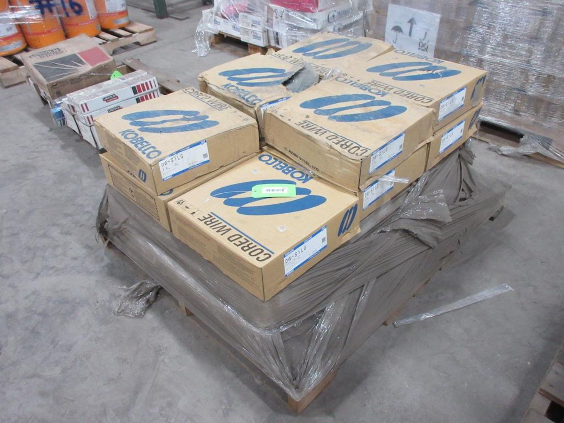 (1) SKID APPROX. 23 BOXES, KOBELCO CORED WIRE MODEL DW-S1LG, 1.6MM