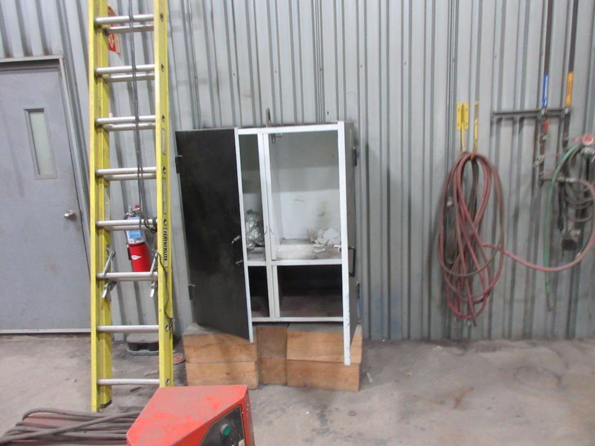 APPROX. (25) ASSORTED STEEL CABINETS WITH DOORS FACING BAY C