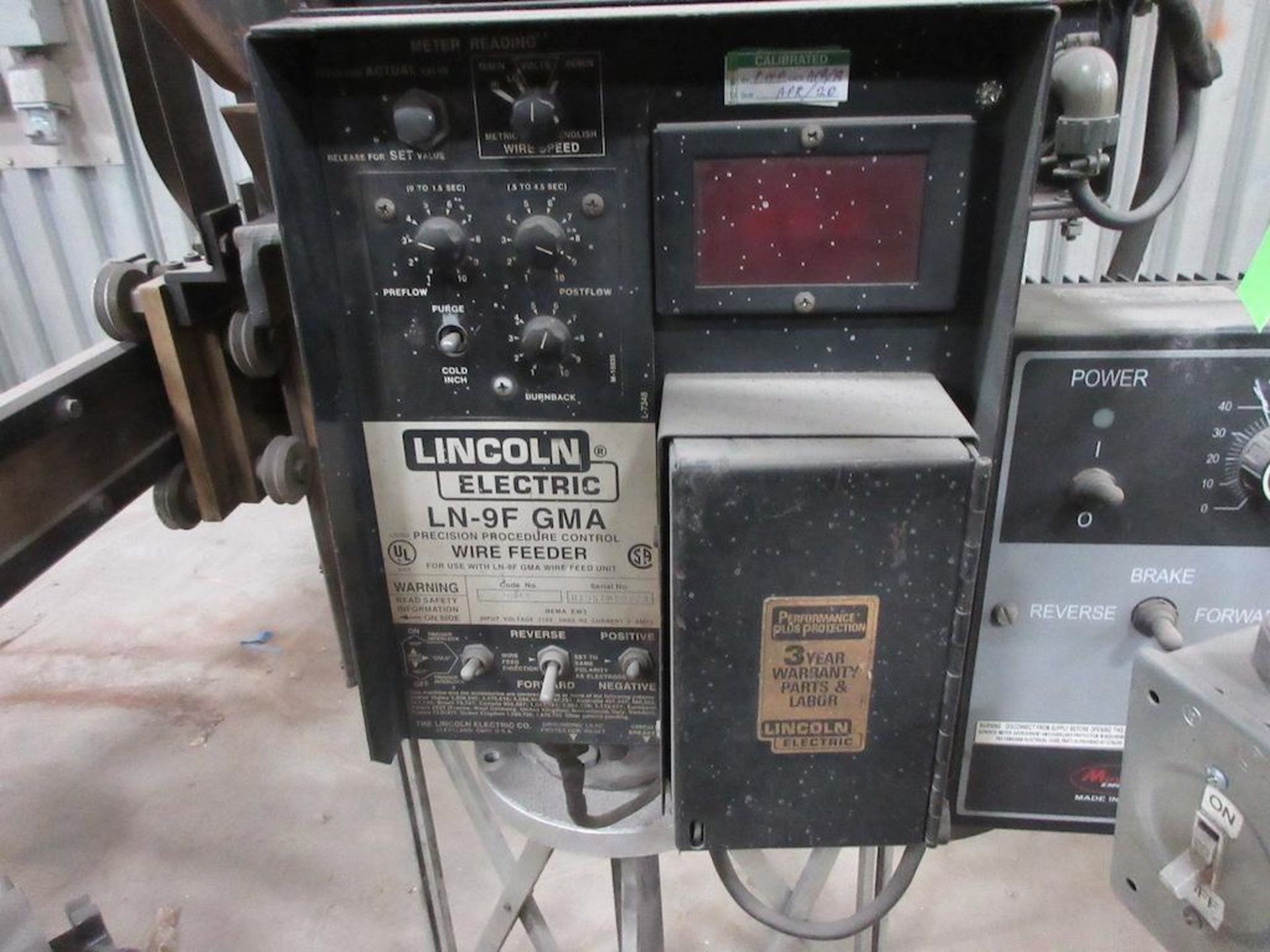 LINCOLN ELECTRIC CIRCLE WELDER FIXTURE W LN-9F GMA WIRE FEEDER (WELD POWER SOURCE NOT INCLUDED) - Image 2 of 2