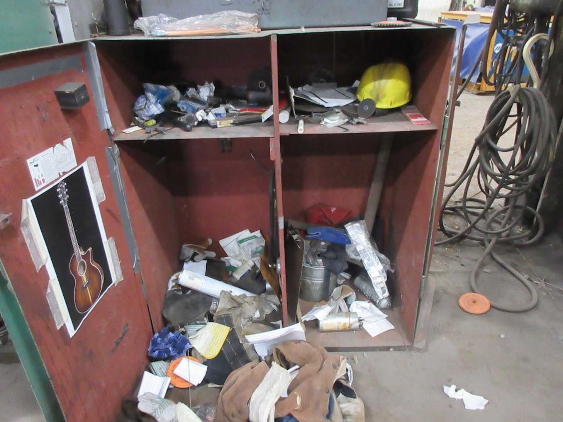 APPROX. (19) ASSORTED STEEL CABINETS WITH DOORS FACING BAY D, (2) OPEN STEEL SHELVES - Image 3 of 12