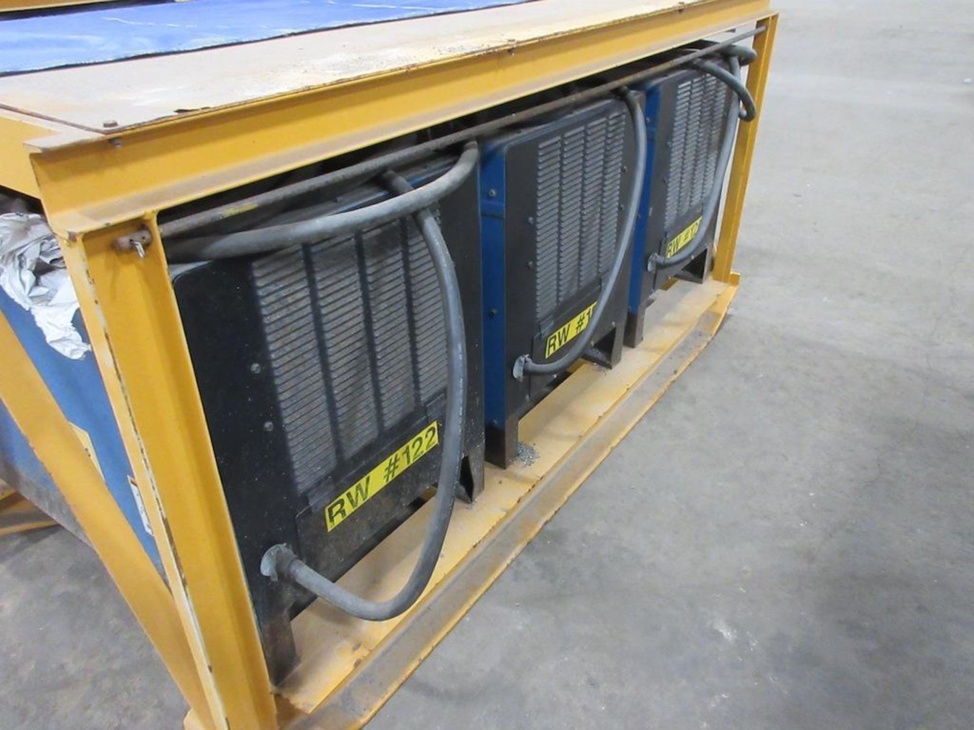 (3) SET OF MILLER SRH-444 CC DC WELDING POWER SOURCES, ALL 3 BOLTED TO STEEL SKID FRAME MEASURING: 8 - Image 4 of 4