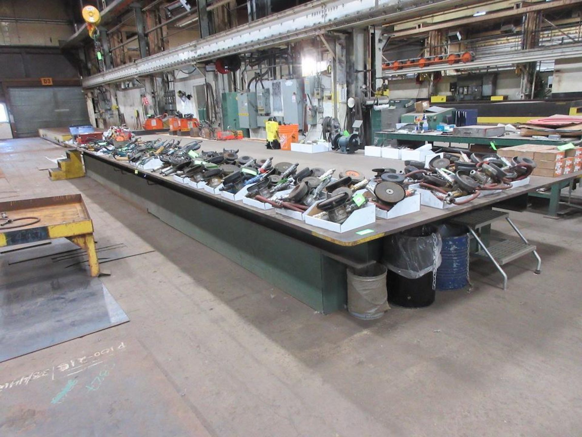 HD STEEL TABLE 114" X 420" X 1", TABLE ONLY, EXCLUDING CONTENTS - Image 2 of 2