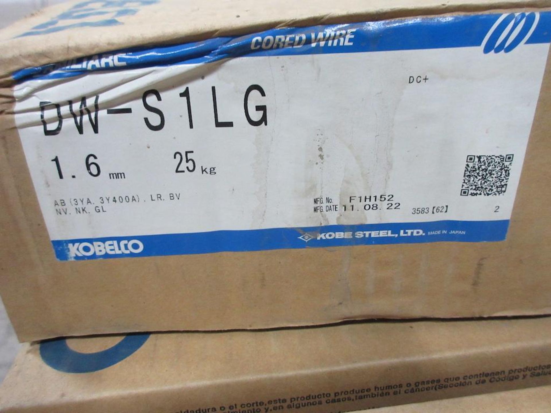 (1) SKID APPROX. 23 BOXES, KOBELCO CORED WIRE MODEL DW-S1LG, 1.6MM - Image 2 of 2