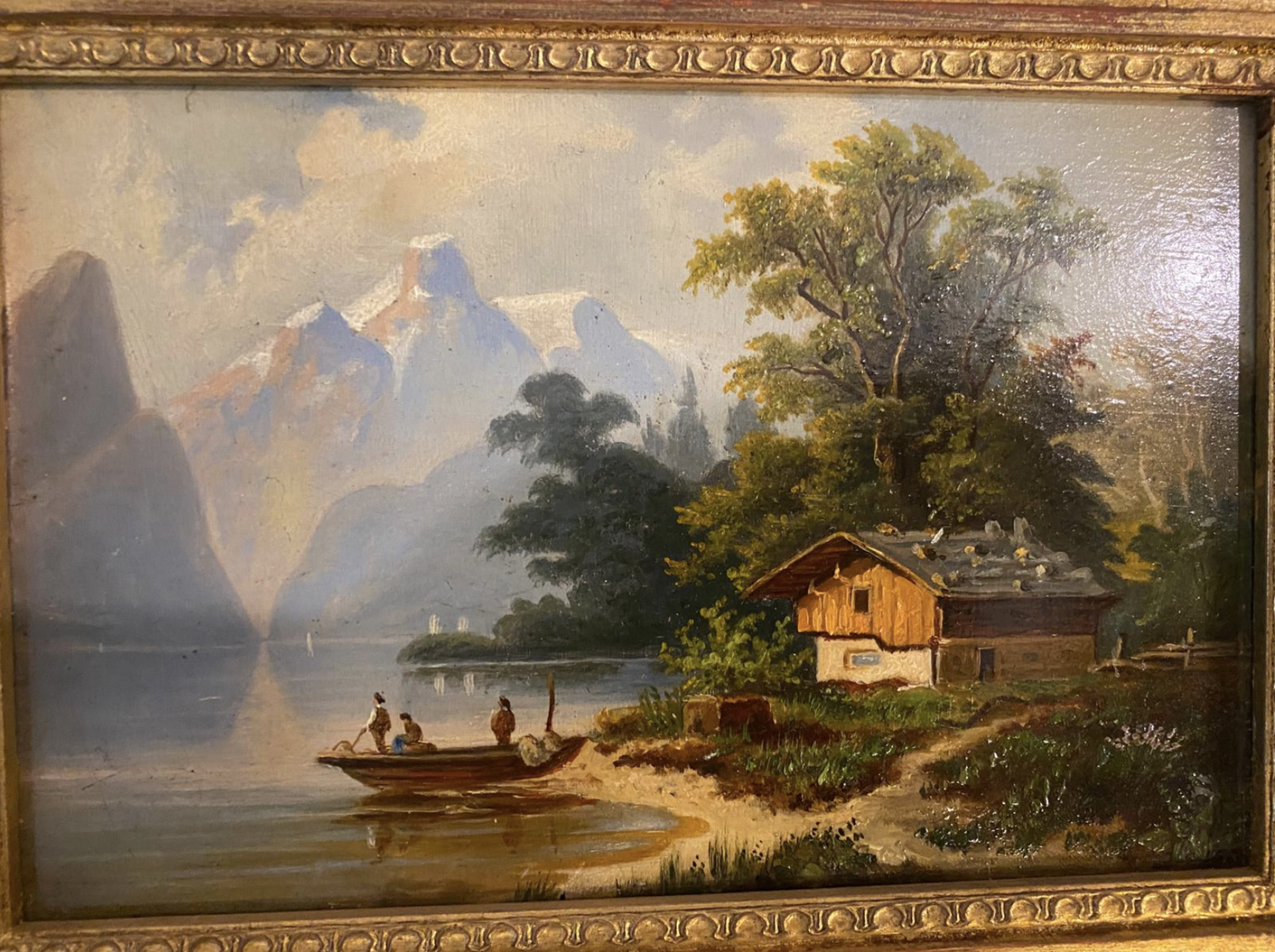 Zwei Ölgemälde auf Holz Landschaft in der Schweiz - Bild 3 aus 5