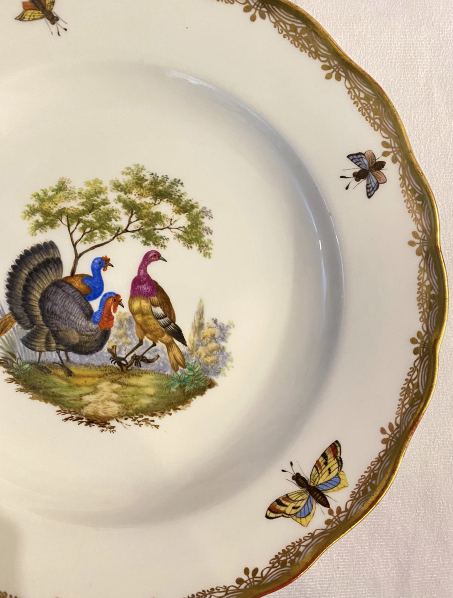 Meissen Teller mit buntem Vogel-Motiv Knaufzeit - Image 4 of 4