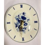 Seltene Meissen Uhr mit blauer Blume