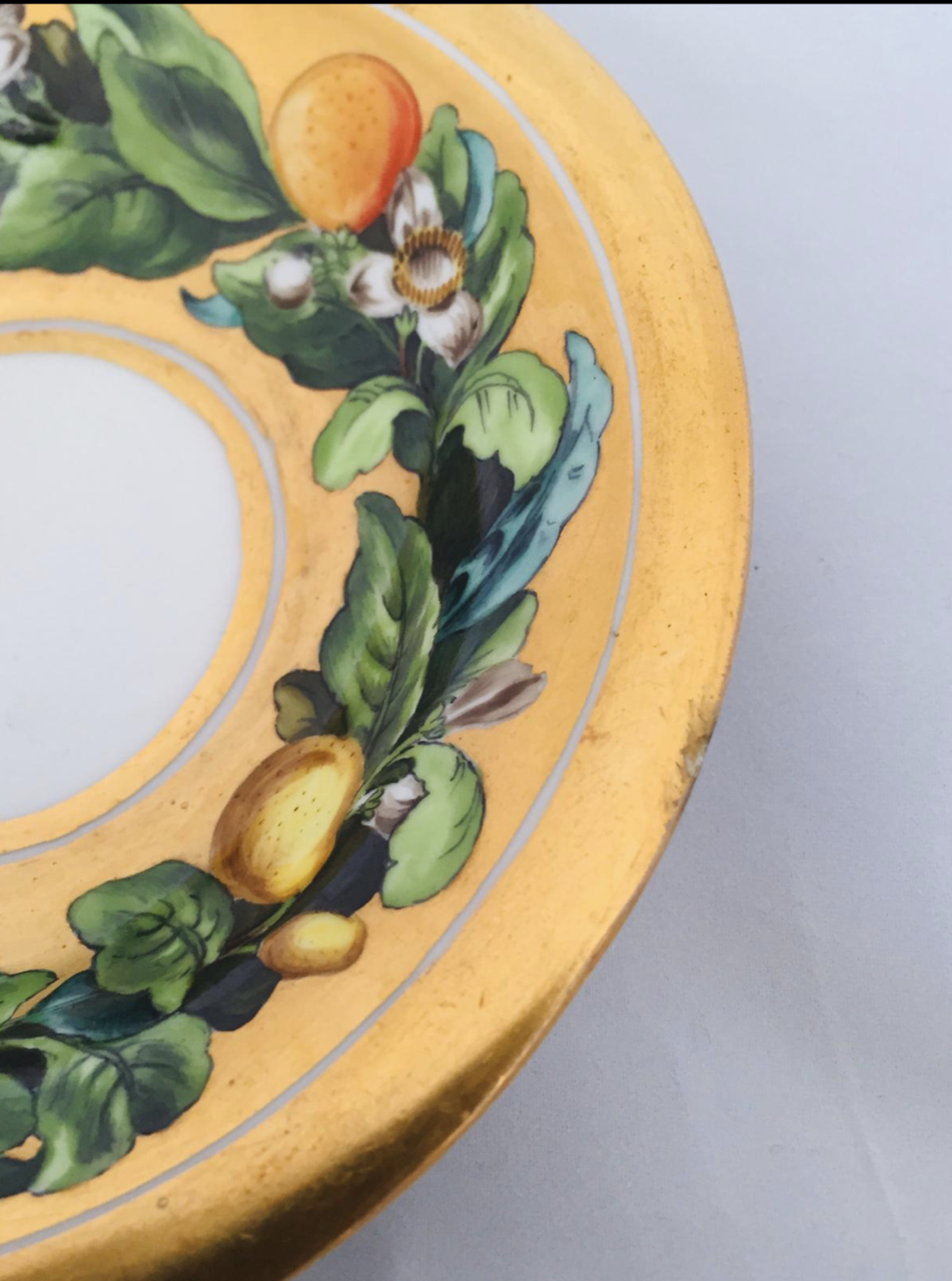 Meissen vergoldetes Gedeck mit umlaufender Zitronenmalerei - Image 6 of 9