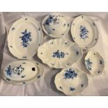 Meissen Essservice mit blauen Blumen