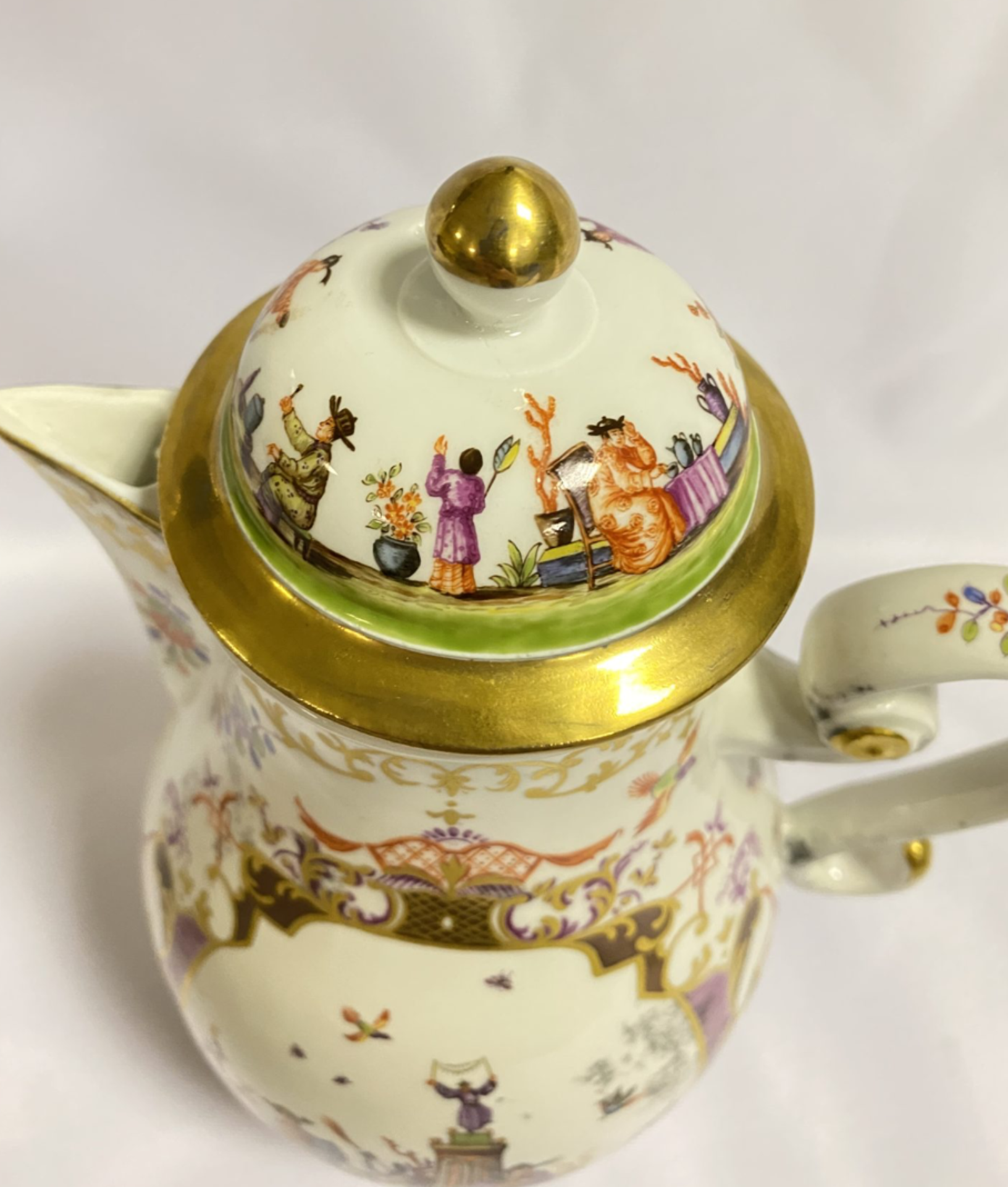 Meissen Höroldtchinoserien Kaffeekanne 1725 - Image 7 of 11