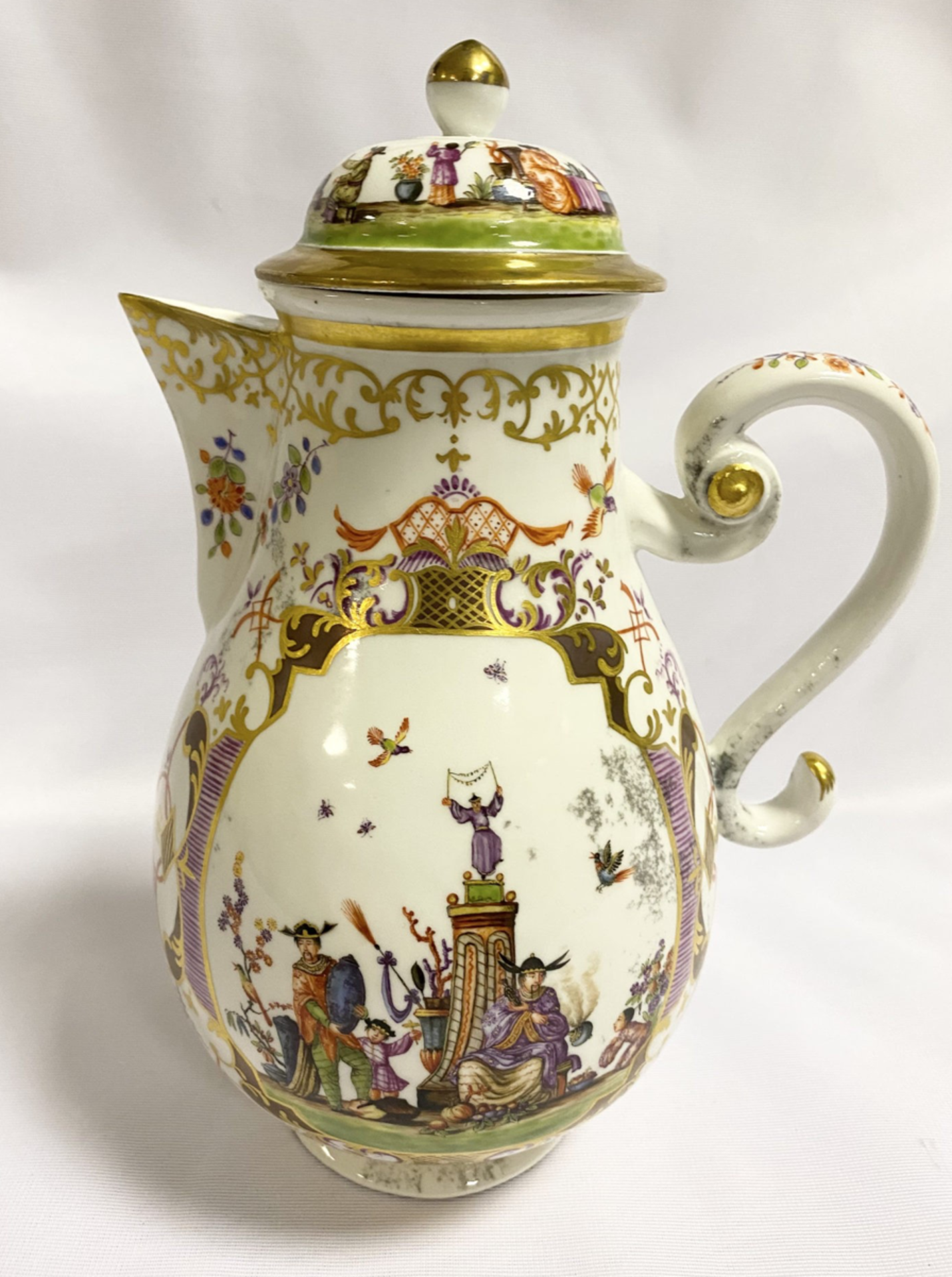 Meissen Höroldtchinoserien Kaffeekanne 1725 - Image 3 of 11