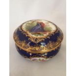 Meissen Watteau kobaltblaue Dose