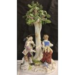 Meissen Figur tanzende Kinder um Baum