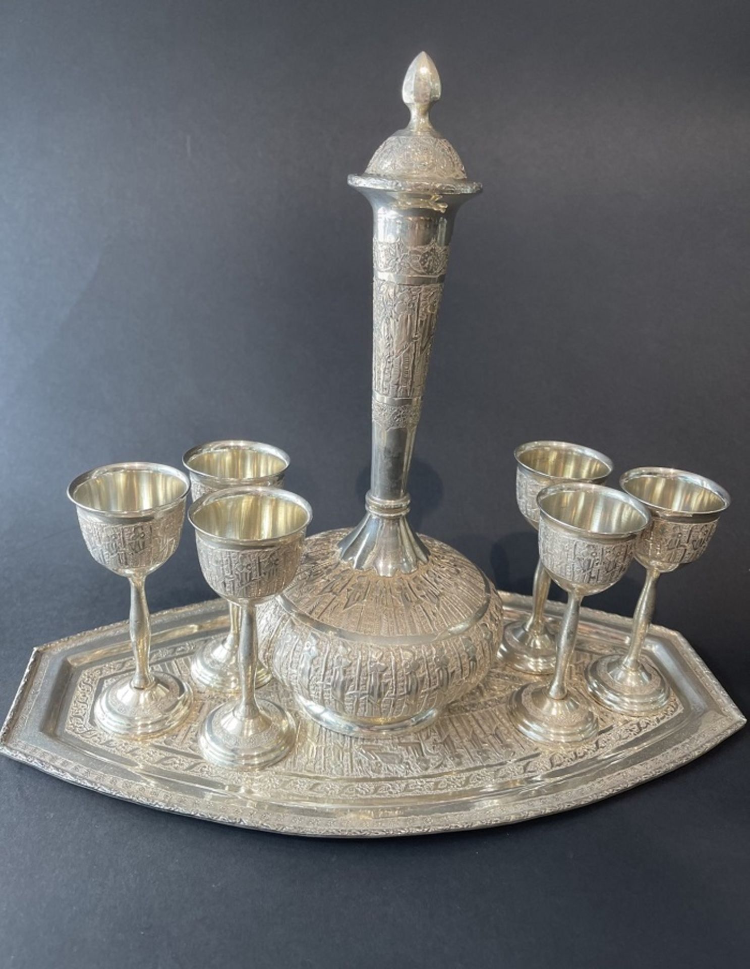 Iranische Silber Likör Set