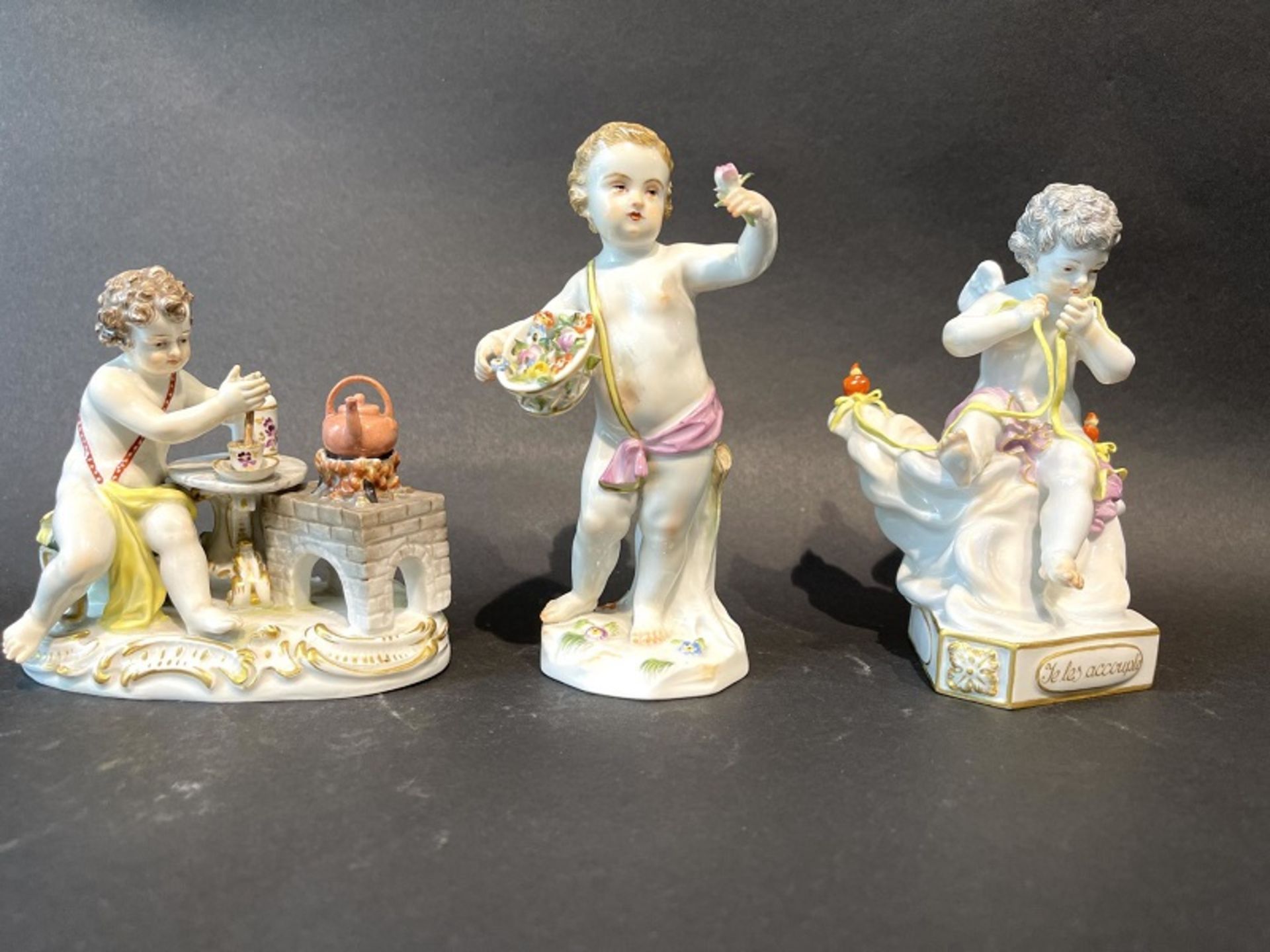 Drei Meissen Figuren